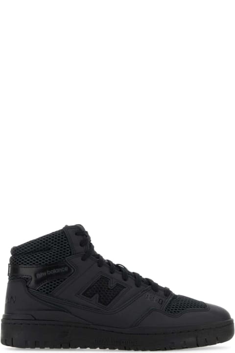 أدوات منزلية Junya Watanabe Black Leather And Mesh Junya Watanabe X New Balance Bb650 Sneakers