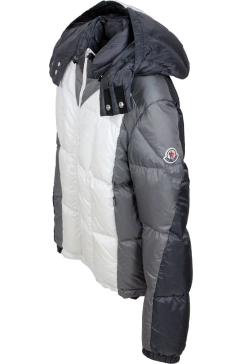 Moncler for Kids Moncler Down Jacket 100 Grams Alifhotes With Detachable Hood And Writing On The Hood