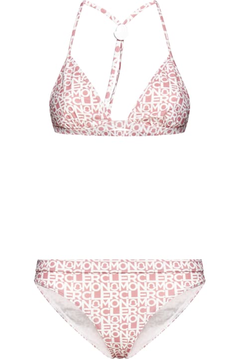Fashion for Women Moncler Pink Logoed Bikini