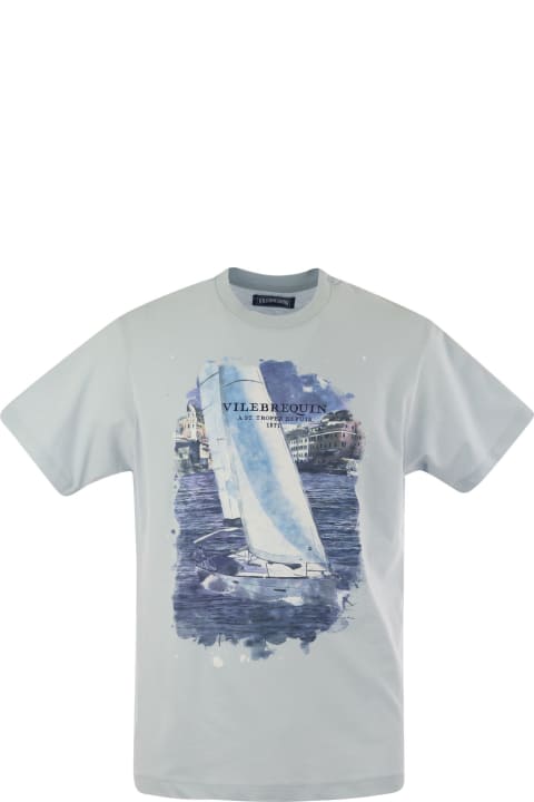 メンズ新着アイテム Vilebrequin Cotton T-shirt With Frontal Print