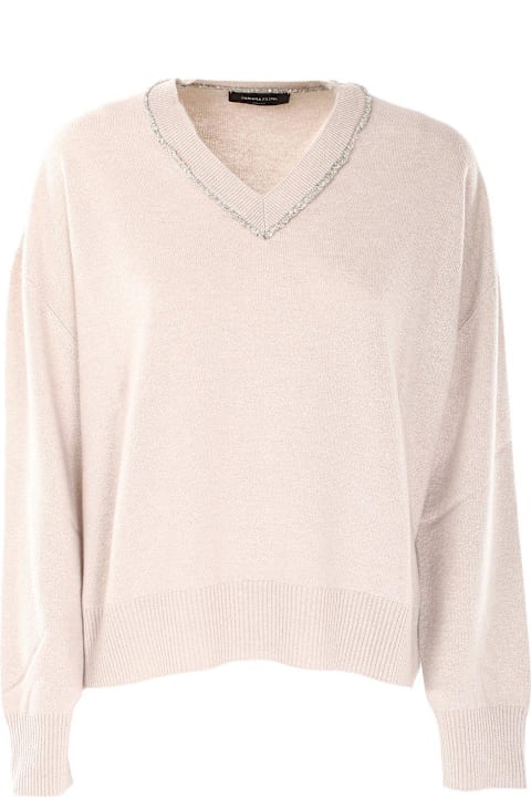 Fabiana Filippi Sweaters for Women Fabiana Filippi Sequin-detailed V-neck Knitted Jumper