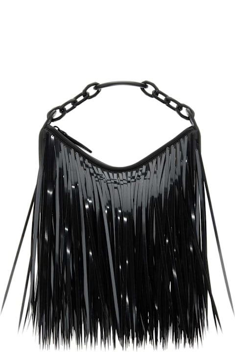 Valentino Garavani Totes for Women Valentino Garavani Black Leather Mini Hobo Vlogo Moon Handbag