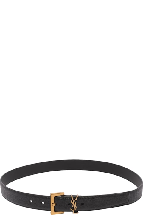 Saint Laurent Cassandre Belt With Square Buckle