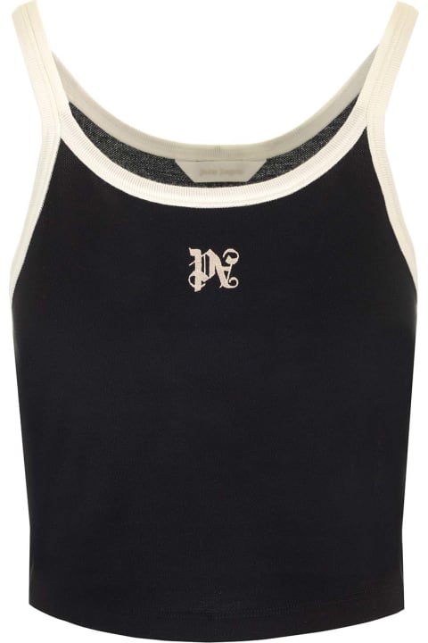Palm Angels Topwear for Women Palm Angels Crop Top With Monogram