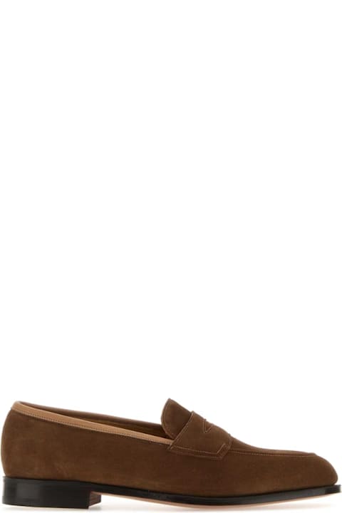 Edward Green for Kids Edward Green Brown Suede Piccadilly Loafers