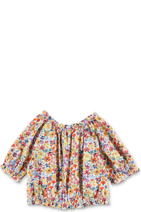 Il Gufo T-Shirts & Polo Shirts for Girls Il Gufo Floral Print Top