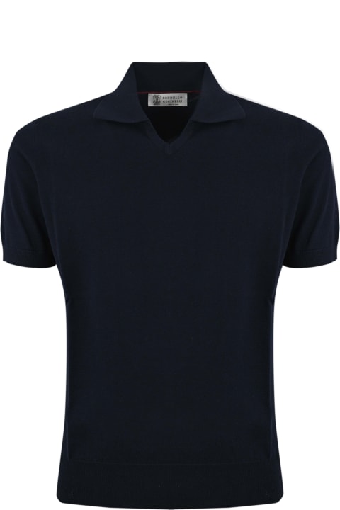 Topwear for Men Brunello Cucinelli Linen Blend Polo Shirt