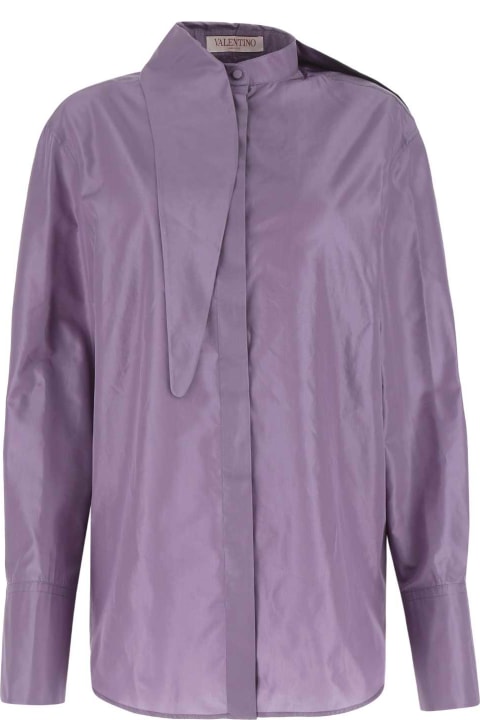 Fashion for Women Valentino Garavani Purple Taffeta Oversize Shirt
