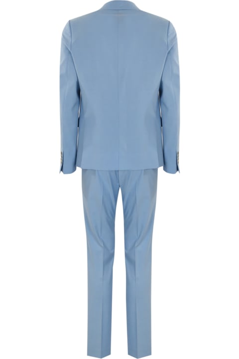 Suits for Men Daniele Alessandrini Light Blue Single-breasted Suit