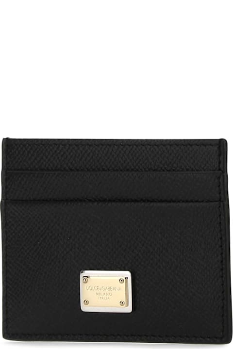 Dolce & Gabbana Black Leather Card Holder