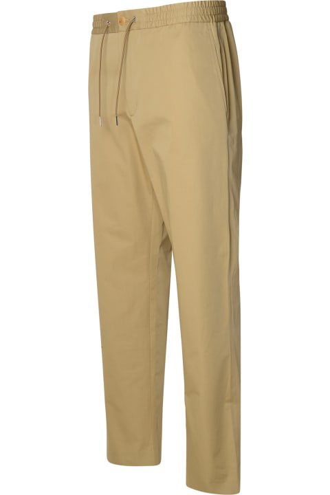 Pants for Men Moncler Beige Cotton Pants