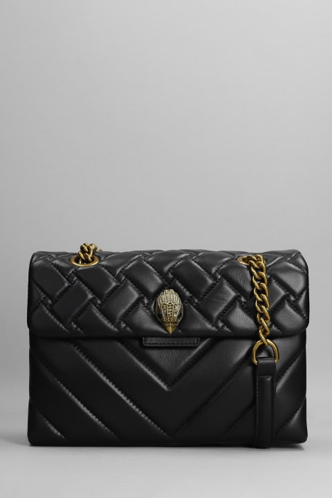 Kensington X Shoulder Bag In Black Leather