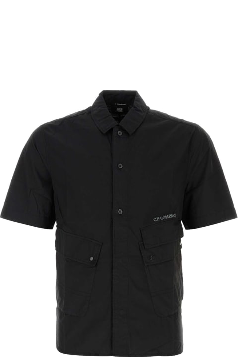 Shirts for Men C.P. Company Black Cotton Shirt