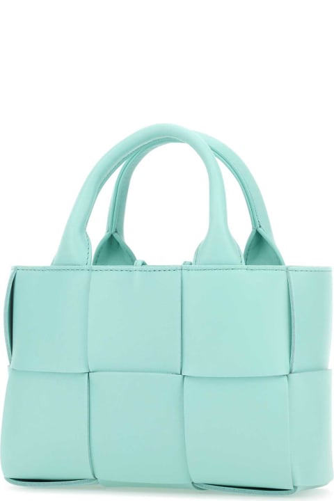 Bottega Veneta for Women Bottega Veneta Light-blue Leather Candy Arco Handbag