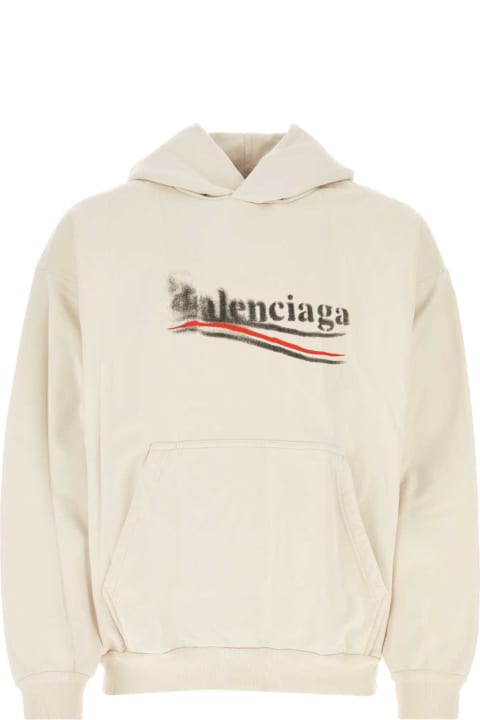 Balenciaga Clothing for Men Balenciaga Ivory Cotton Sweatshirt