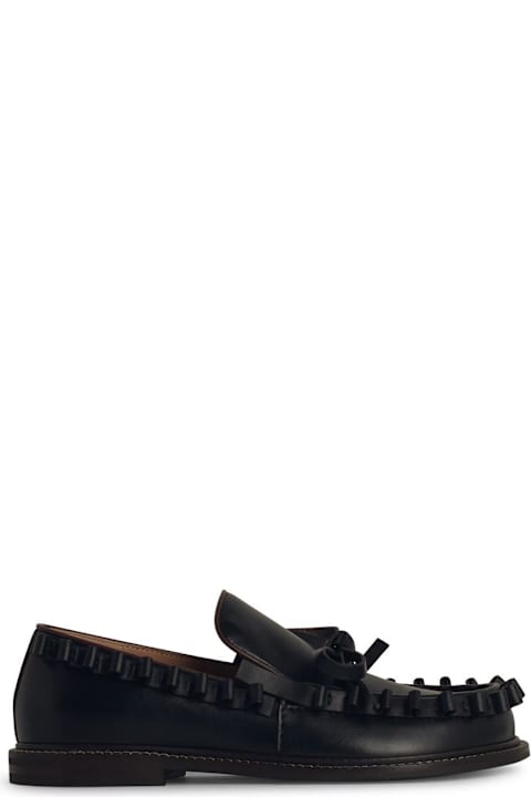 J.W. Anderson لـ Women J.W. Anderson 'ruffle' Black Leather Loafers