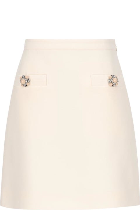 Valentino Clothing for Women Valentino Button Embellished A-line Mini Skirt