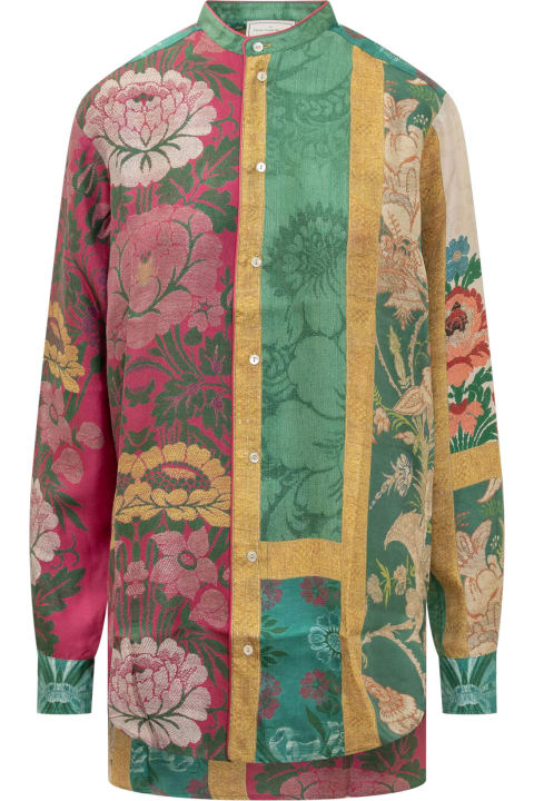 Pierre-Louis Mascia Topwear for Women Pierre-Louis Mascia Silk Shirt With Floral Pattern