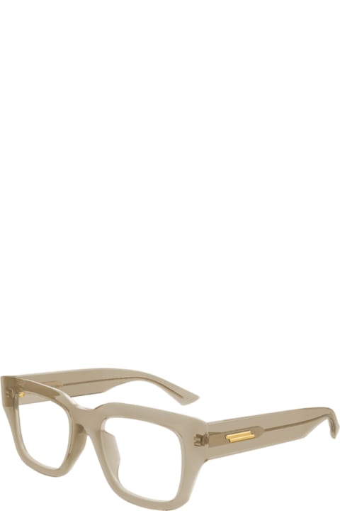 Bottega Veneta Eyewear for Kids Bottega Veneta Eyewear Bottega Veneta Bv1361o Linea Ribbon Bv1361o 008 Brown Transparent Glasses