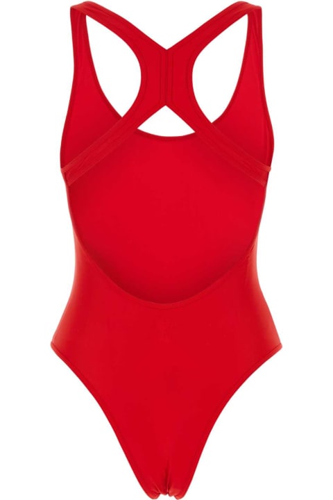 Ami Alexandre Mattiussi Swimwear for Women Ami Alexandre Mattiussi Red Stretch Nylon Swimsuit