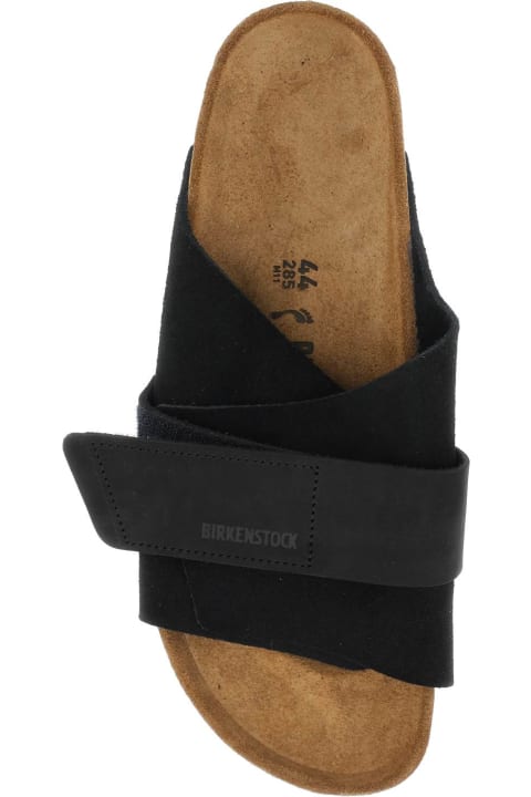 Flat Shoes for Women Birkenstock Kyoto Suede And Nubuck Leather Slides