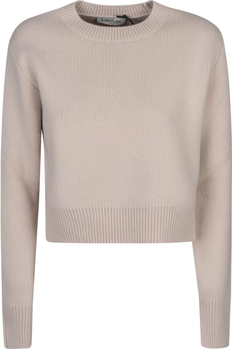 Lanvin Sweaters for Women Lanvin Rib Trim Knit Cropped Sweater