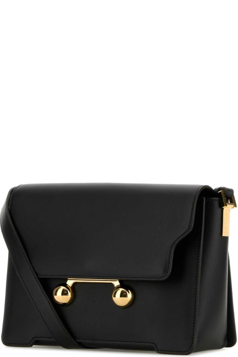 Marni Bags for Women Marni Black Leather Medium Trunkaroo Crossbody Bag