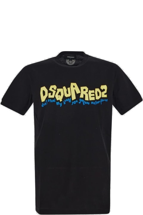 Dsquared2 for Men Dsquared2 D2 Waving Logo Crewneck T-shirt