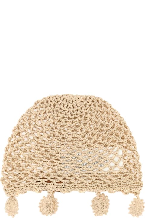 ウィメンズ Alanuiの帽子 Alanui Sand Crochet Love Letter To India Hat