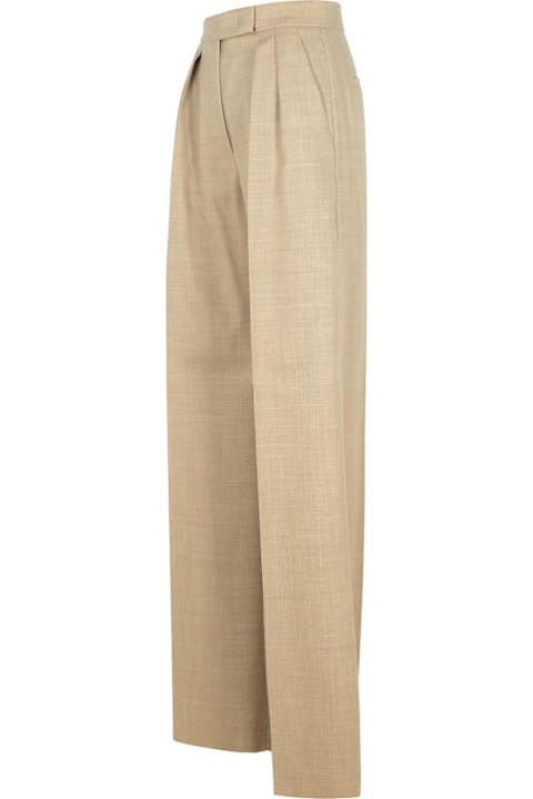 Max Mara for Women Max Mara 'entrata' Beige Virgin Wool Pants