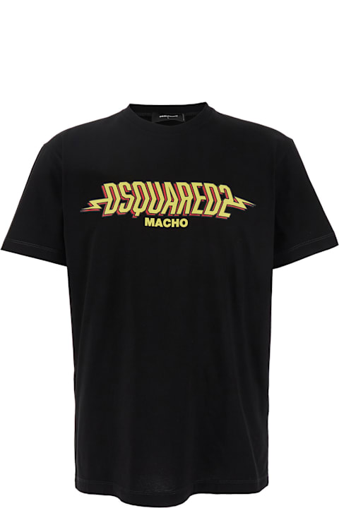 Dsquared2 Topwear for Men Dsquared2 Crewneck T-shirt With Logo Print On The Front