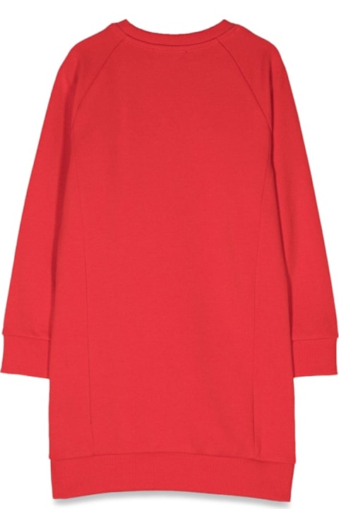 Dresses for Girls Balmain Ml Sweatshirt Dress Logo And Buttons