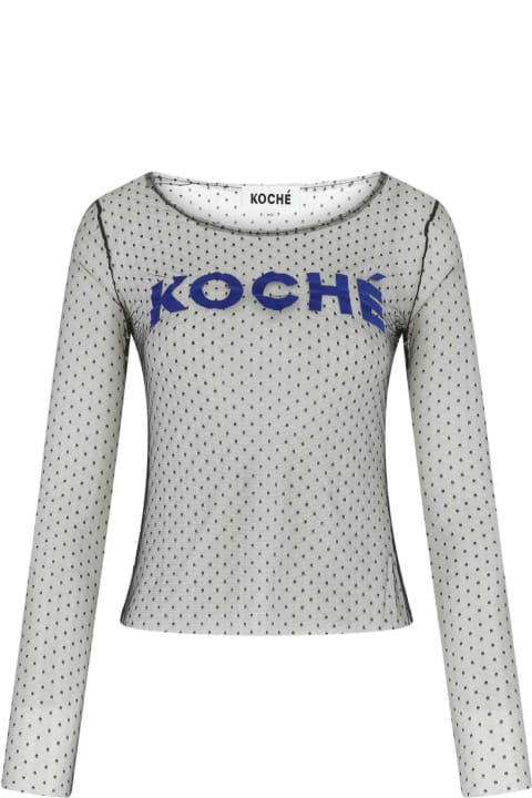 Koché Fleeces & Tracksuits for Women Koché Black Mesh Top