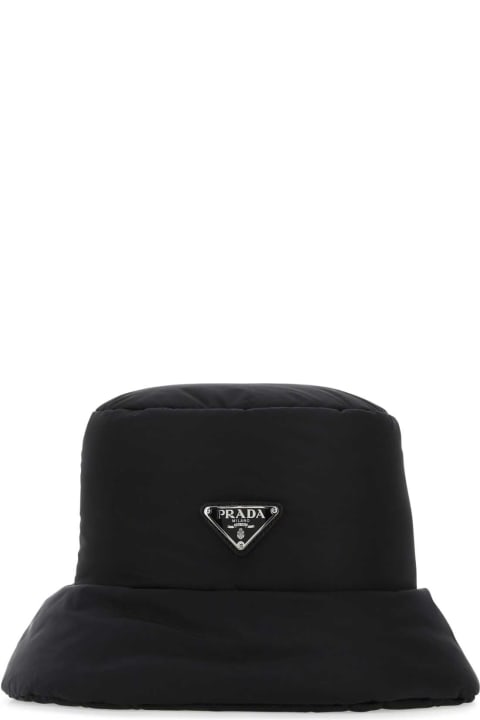 Prada Hats for Men Prada Black Re-nylon Hat