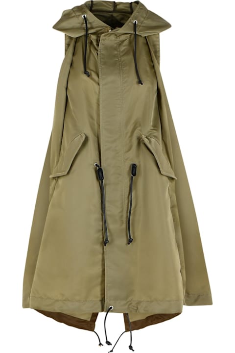 Sacai Sweaters for Women Sacai Green Nylon Vest