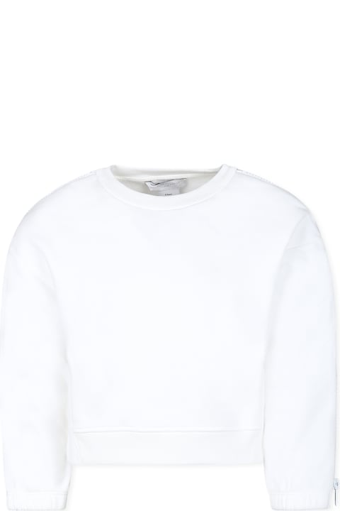 أدوات منزلية Stella McCartney Kids White Sweatshirt For Girl With Logo