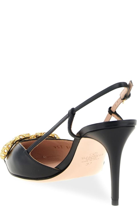 Valentino Garavani Vlogo Signature Leather Slingback Pumps