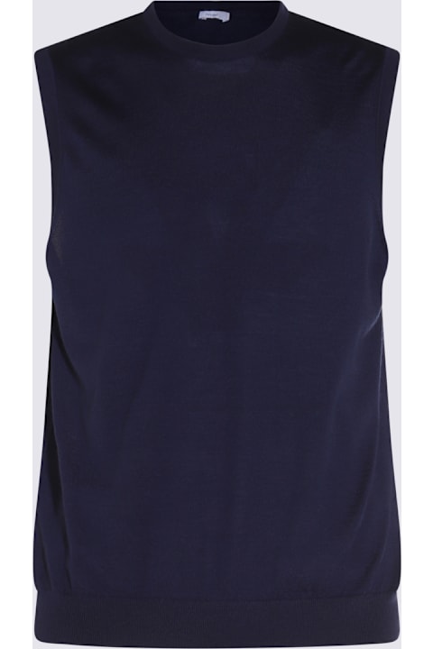 Sweaters for Men Malo Dark Blue Cashmere Knitwear