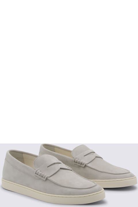 Brunello Cucinelli Grey Leather Loafers