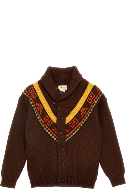 Gucci for Boys Gucci Jacquard Detail Cardigan