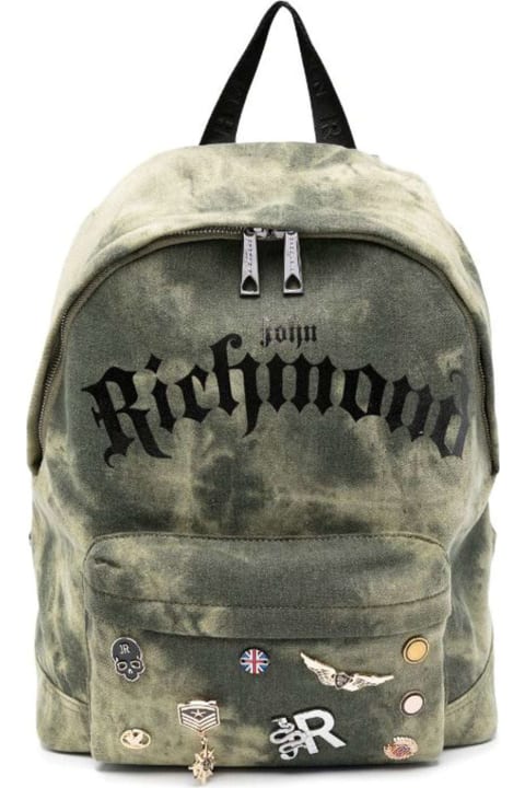 John Richmond Men John Richmond Backpack With Print And Logo