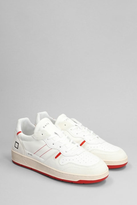 D.A.T.E. Sneakers for Men D.A.T.E. Court 2.0 Sneakers In White Leather And Fabric