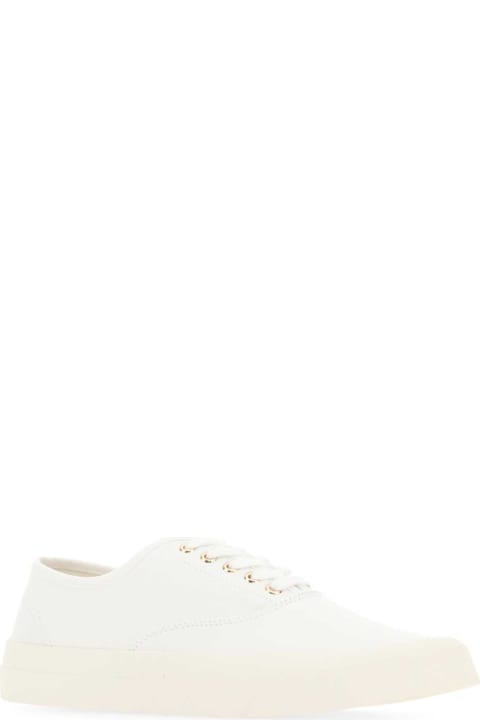 ウィメンズ Maison Kitsunéのスニーカー Maison Kitsuné White Canvas Sneakers