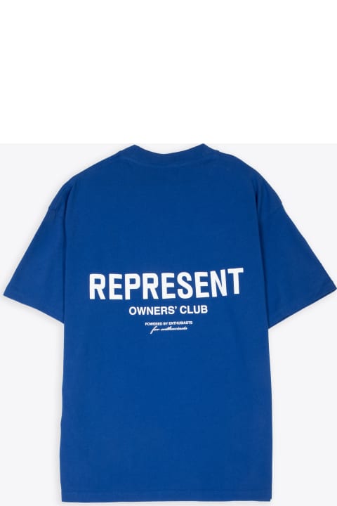 REPRESENT Topwear for Women REPRESENT Represent Owners Club T-shirt Cobalt blue pink t-shirt with logo - Owners Club T-shirt
