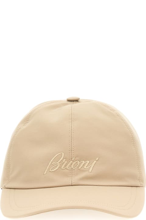 Hats for Men Brioni Logo Embroidery Cap