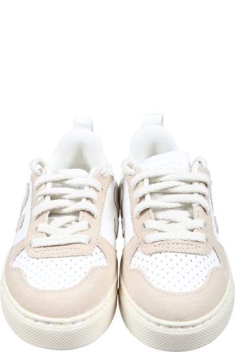 ガールズ シューズ Veja White Sneakers For Kids With Logo