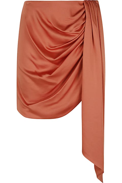Jonathan Simkhai for Kids Jonathan Simkhai Mae Draped Satin Mini Skirt