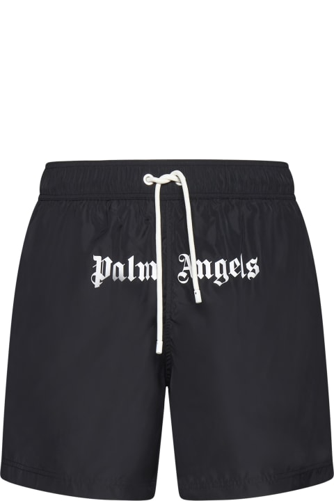 Palm Angels Swimwear for Men Palm Angels Classic Logo Swim Trunks