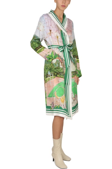 Casablanca Jumpsuits for Women Casablanca Robe With "tennis Club Prive" Print