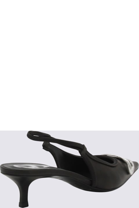 Diesel Black Leather D-venus Sb 40 Pumps